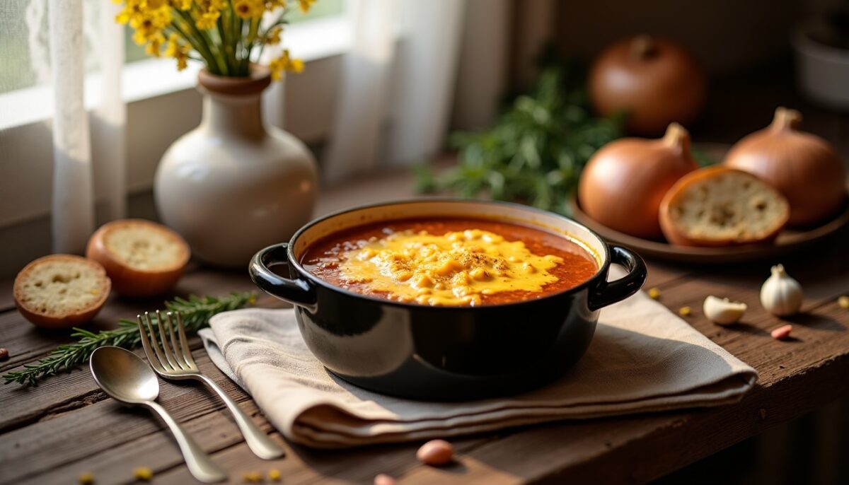 Soupe à l’oignon de grand-mère : recette authentique, simple et délicieusement gourmande