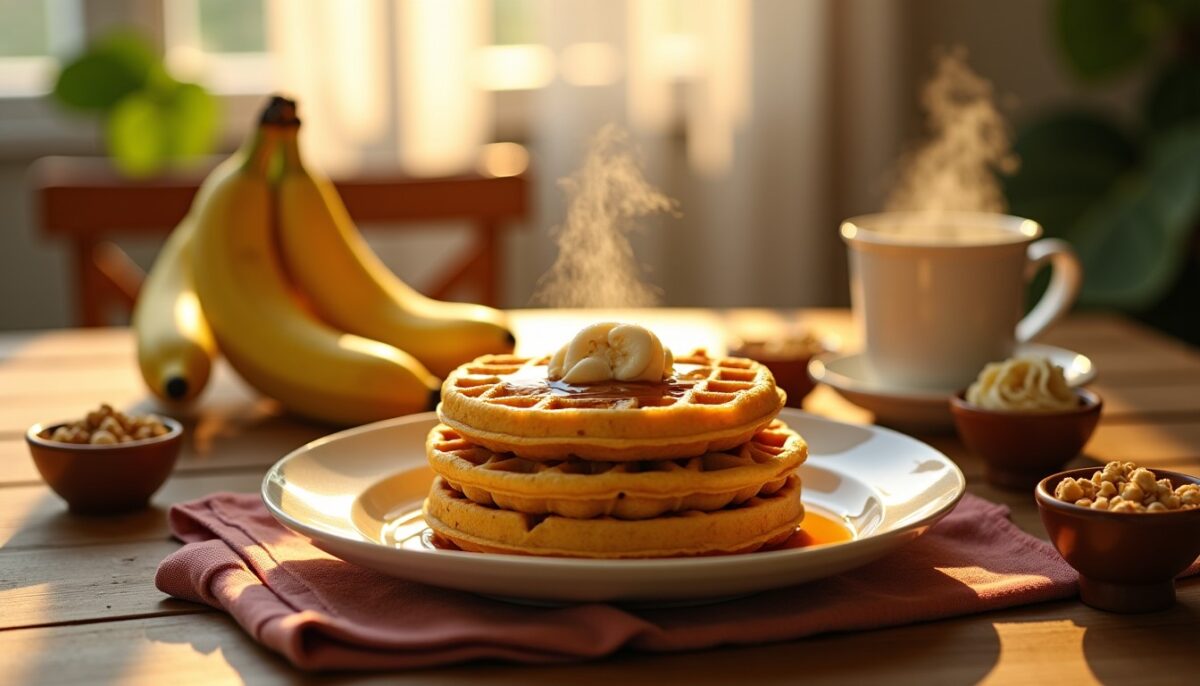 Découvrez la recette facile et moelleuse des gaufres bananesques sur chicchew.fr