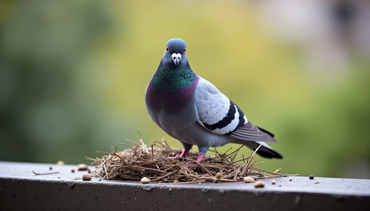 Nid de pigeon sur mon balcon : signification et symboles essentiels à connaître