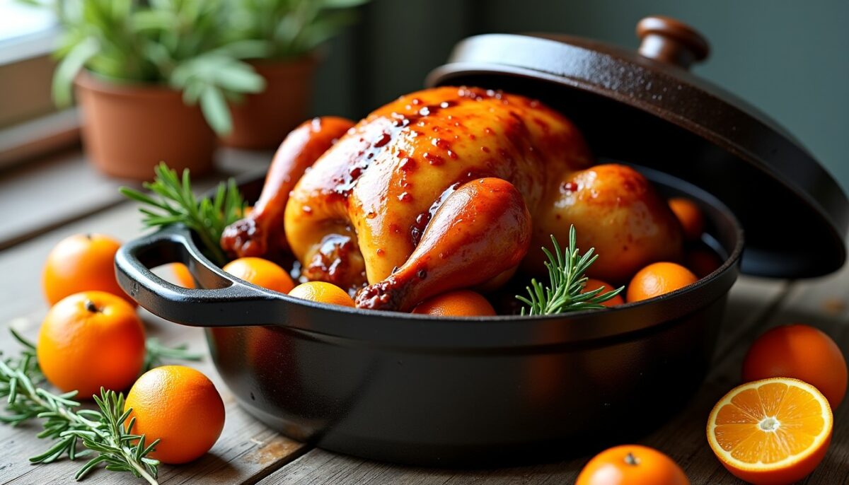 Préparez un savoureux canard à l’orange en cocotte : recette rapide et simple